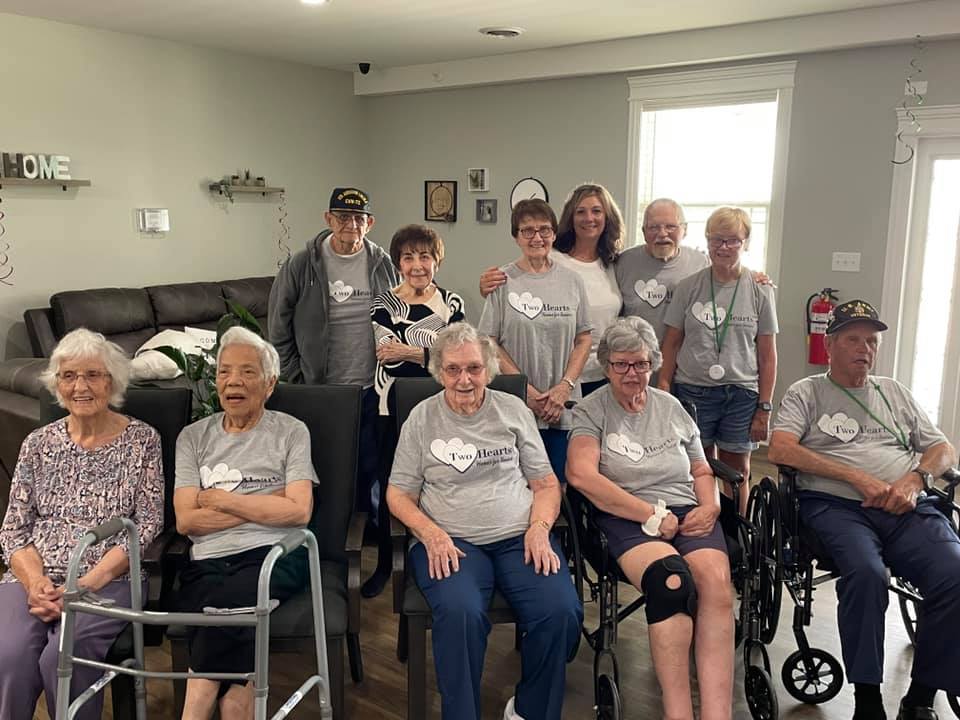 Group of seniors under the care of the best group home near Indiana