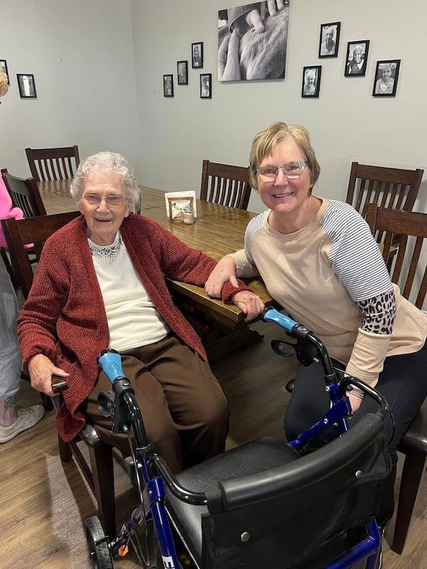 socializing in assisted living community